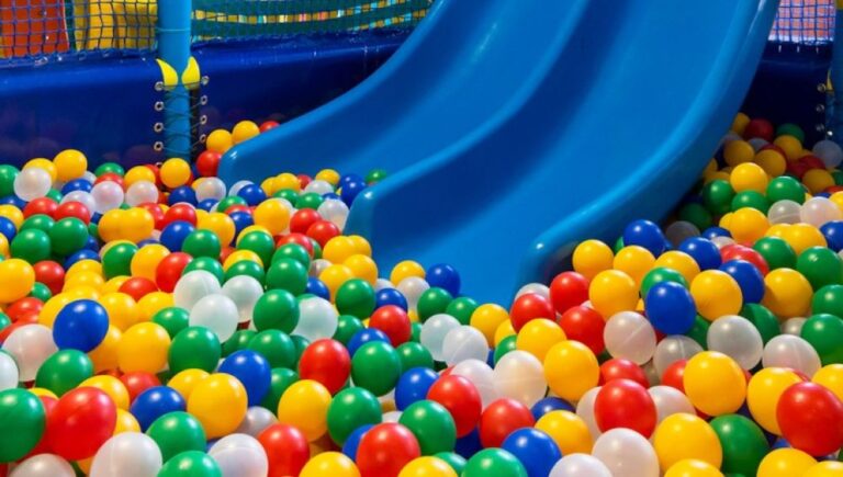 Modern playground in the room