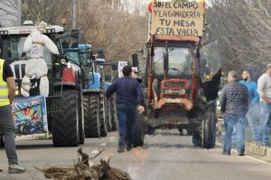 agricultores en huelga