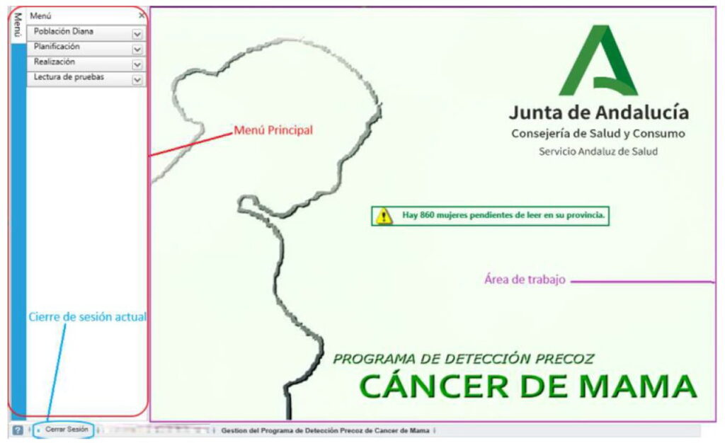 Pantalla principal aplicativo PDPCM