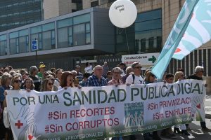 Manifestación de la asociación Justicia por la Sanidad en defensa de la Sanidad pública